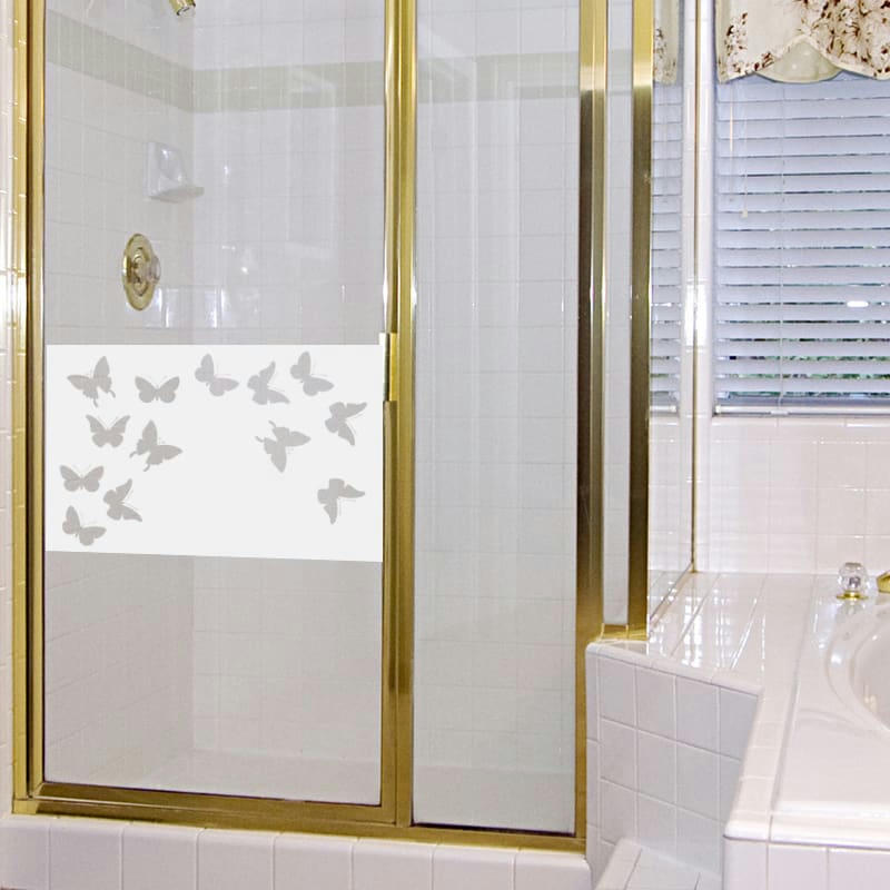 - Film Occultant papillons pour Vitre/Douche 55x85cm