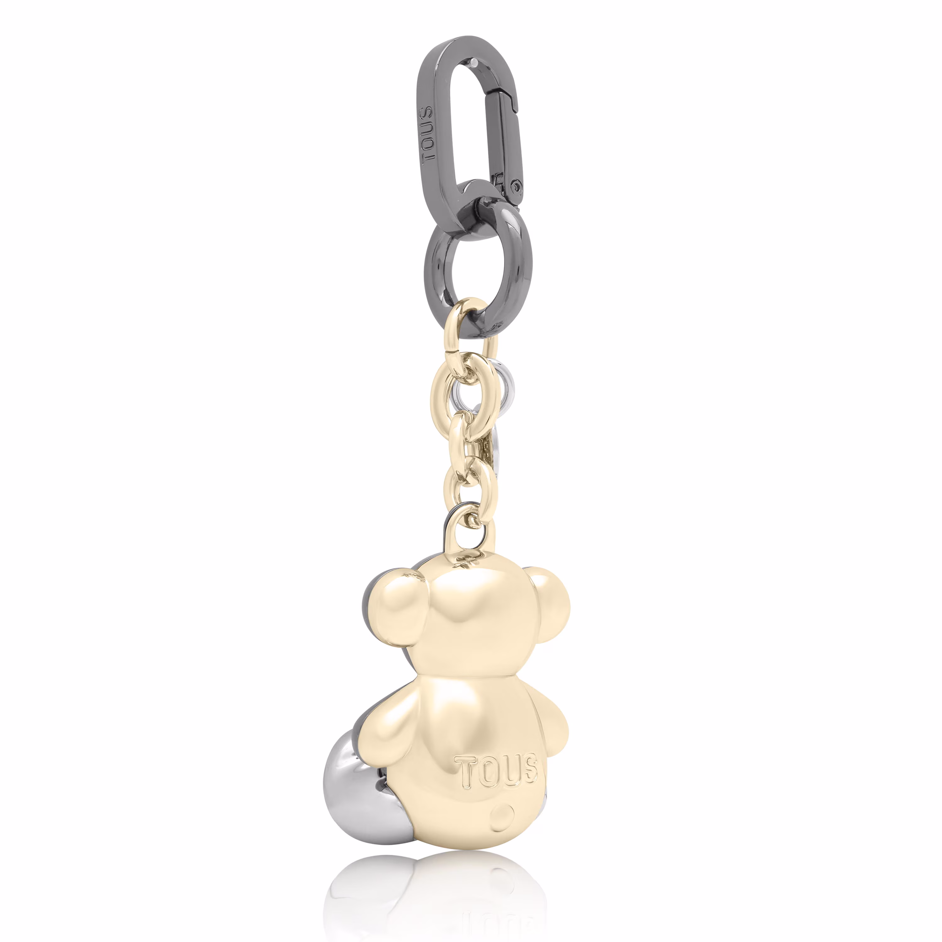 Llavero metal negro y dorado Bold Bear