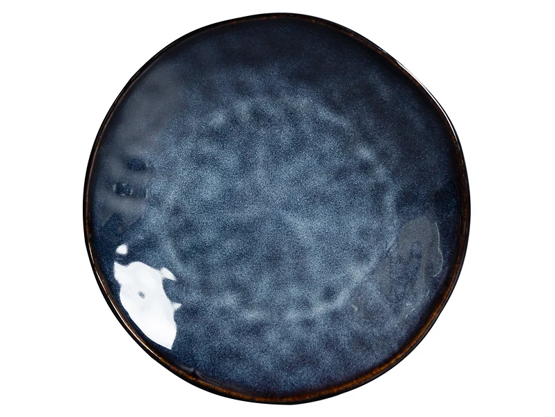 Komplet obiadowy 18 el. ceramiczny Terra niebieski