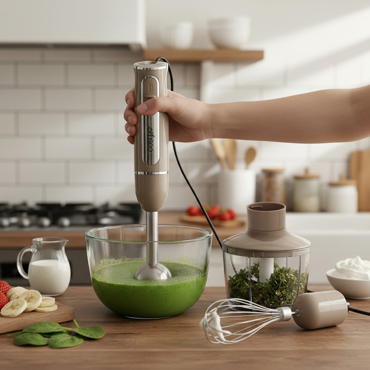 Set frullatore a immersione con accessori Easy2love