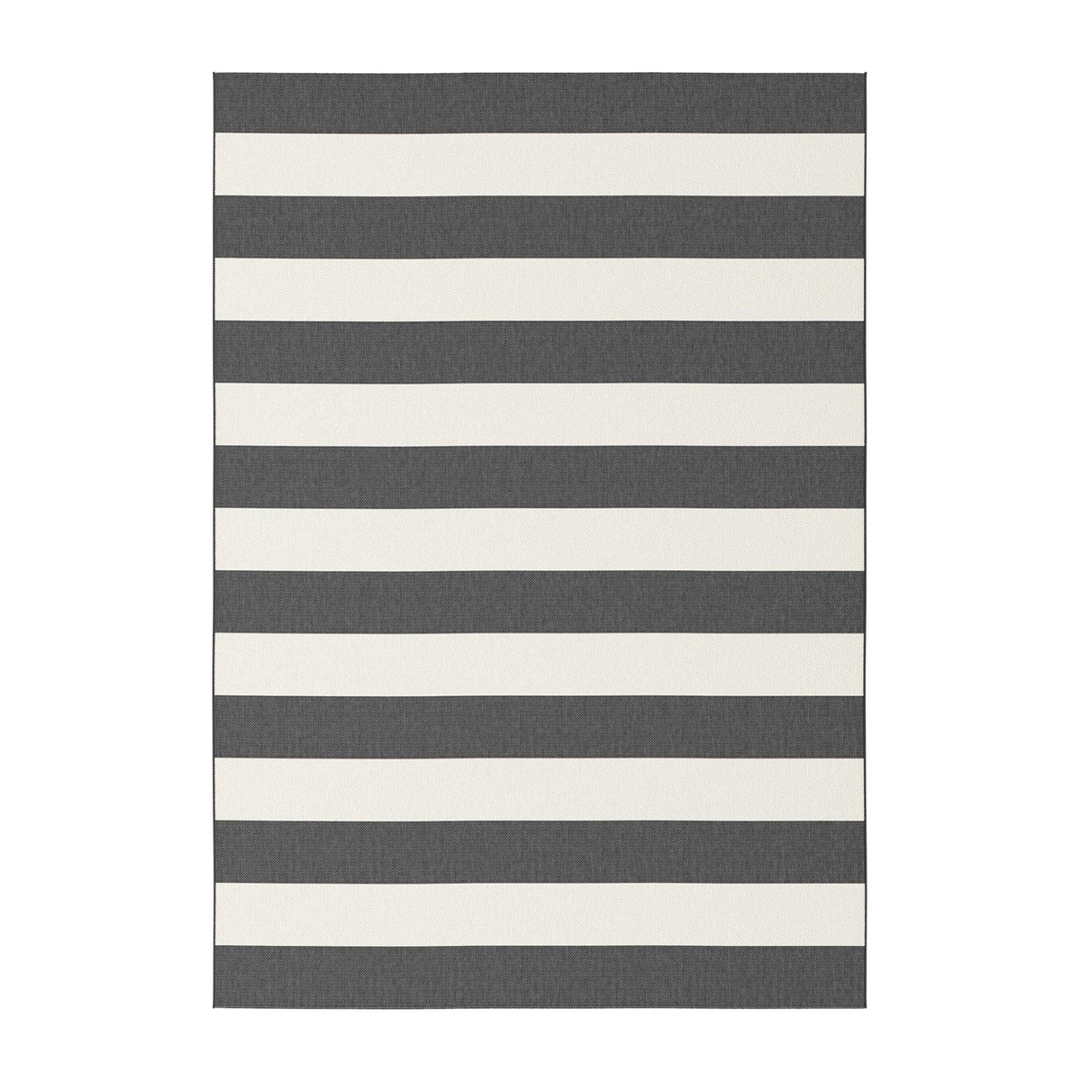 AFK Living vloerkleed Mykonos - voor binnen en buiten - zwart - 80 x 150 cm