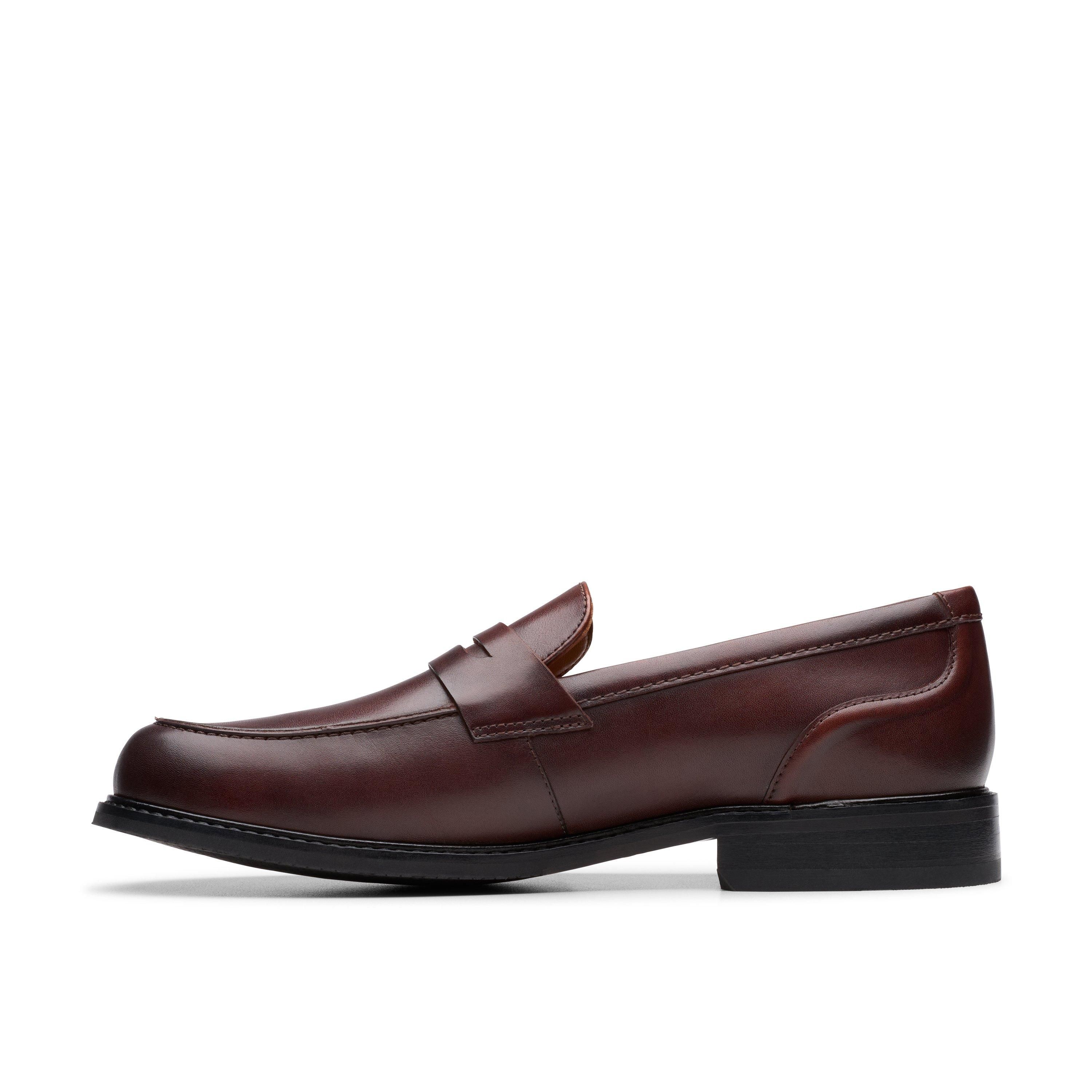 Clarks Craft Arlo Lo Tan Leather Loafers,Slip Ons
