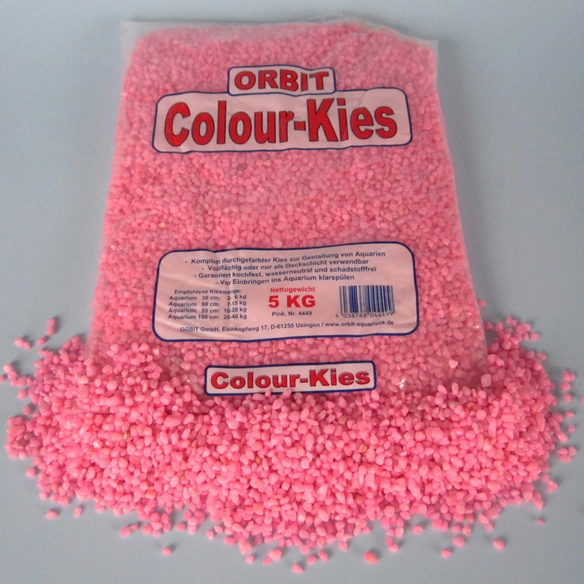 Aquarium-Bodengrund, 5 kg, Farbkies, pink