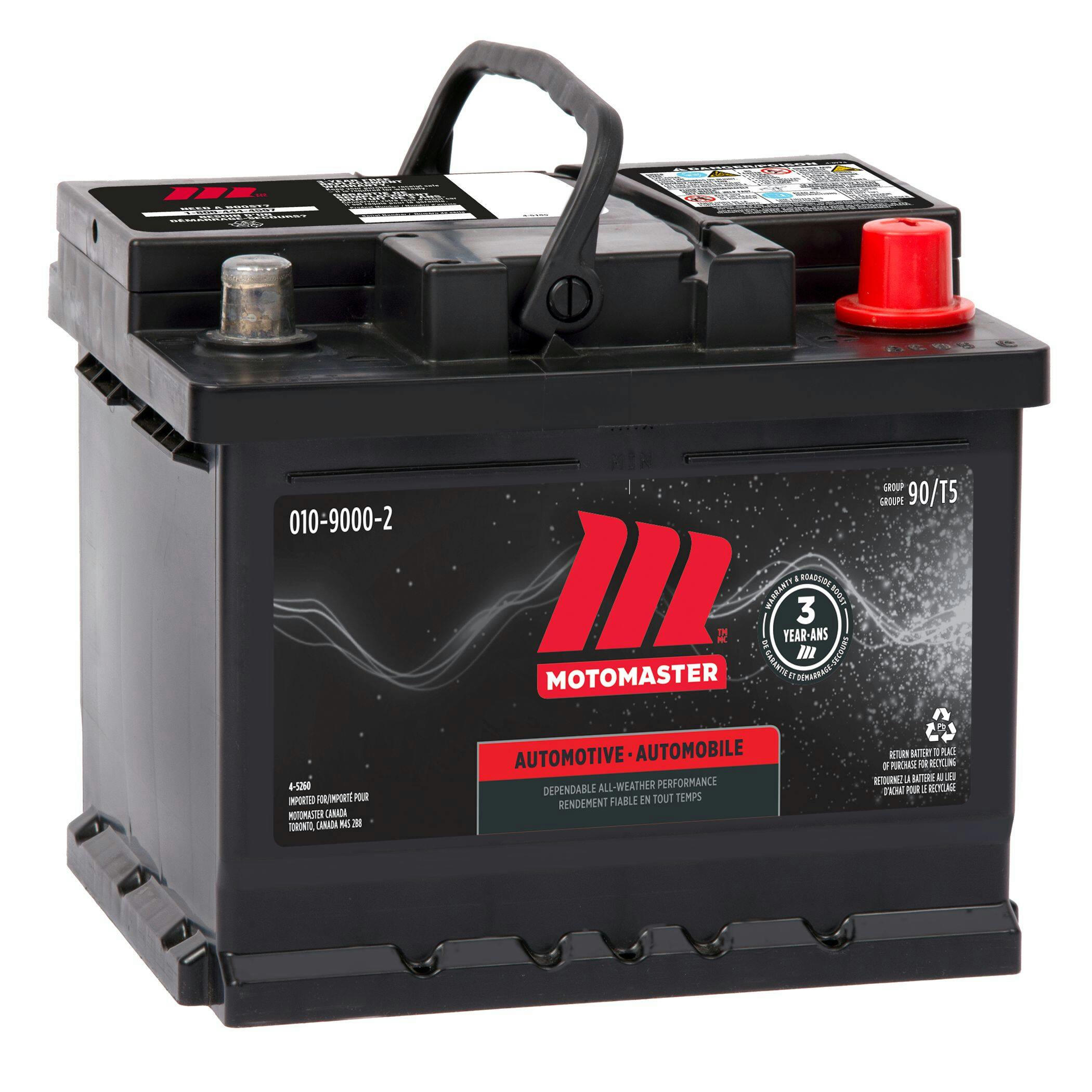 MOTOMASTER Group Size 90 (T5/LB2) Battery, 600 CCA