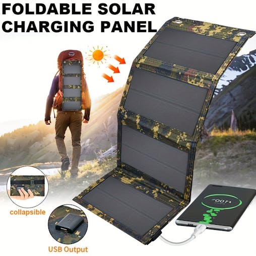 NNETM Portable Foldable Camouflage Solar Panel Charger