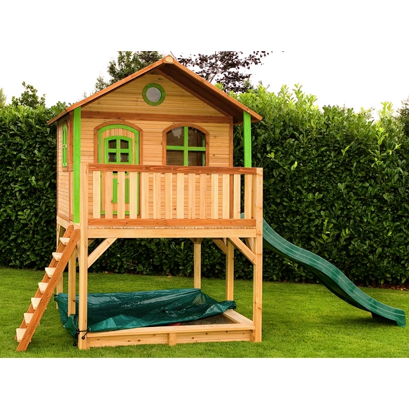 Kinderspielhaus »Marc«, BxHxT: 432 x 293 x 212 cm, Holz, braun/grün