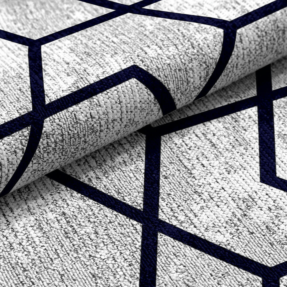 AXEL - Tapis décoratif en coton en impression digital gris 120x170