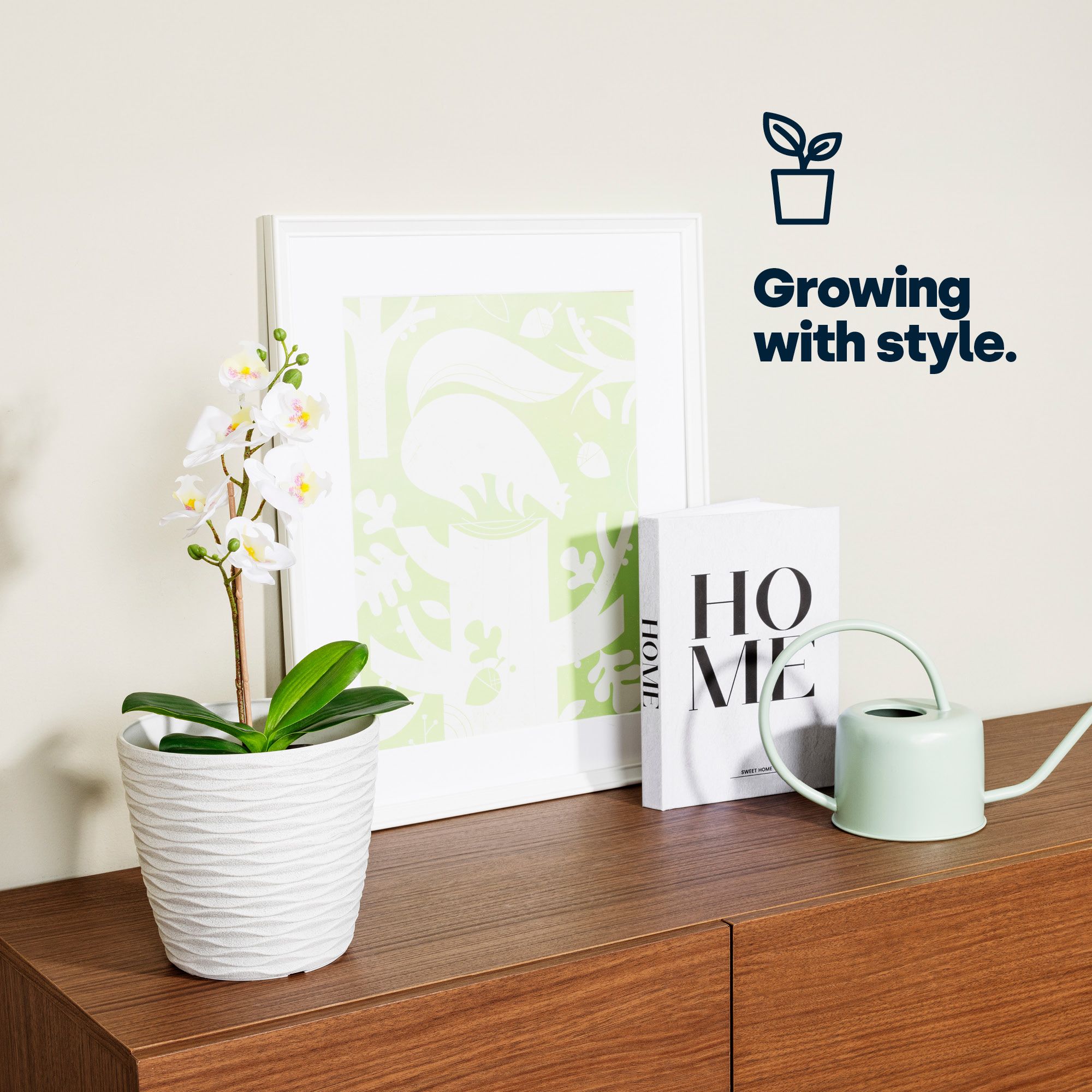 LIVIVO 18cm Plastic Plant Pots - Set of 2