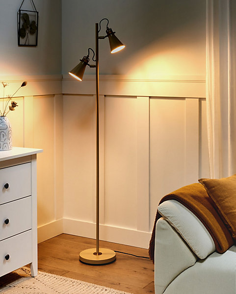 Lampadaire MOYOLA Réglable Métal Beige
