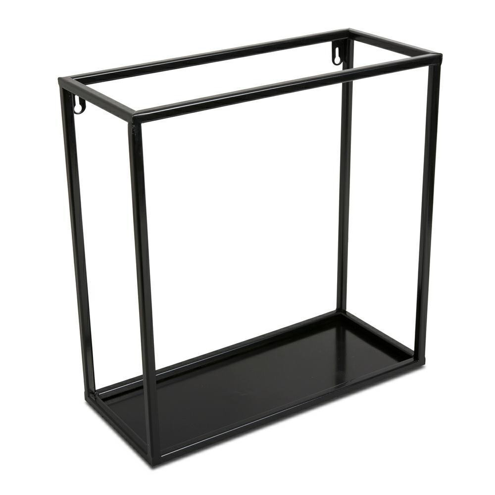 Czarna półka wisząca ścienna metal 35 cm LOFT
