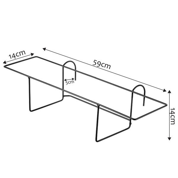 Kadax Kwietnik Uchwyt Na Doniczkę Balkonową 60 cm