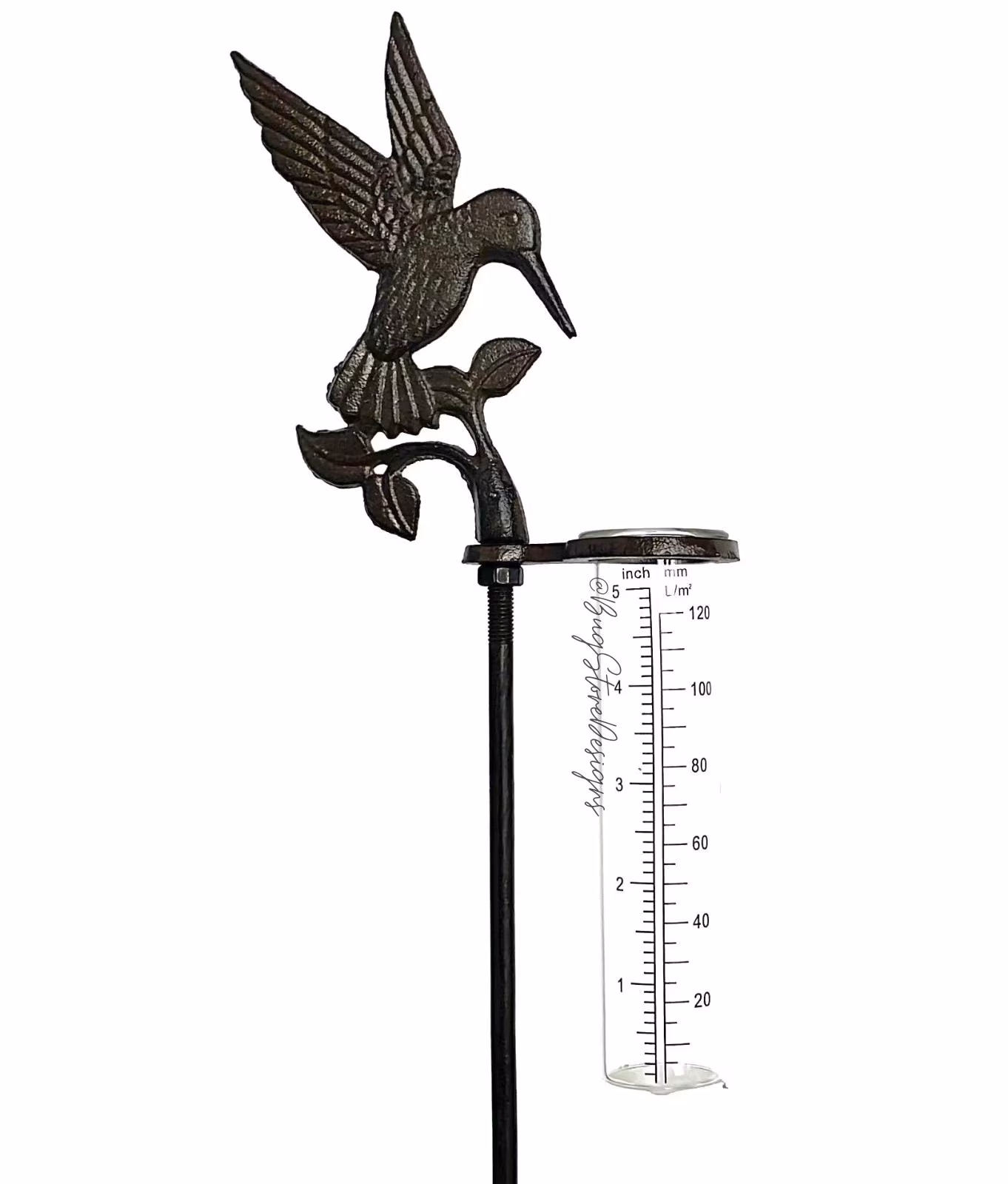 Hummingbird rain gauge