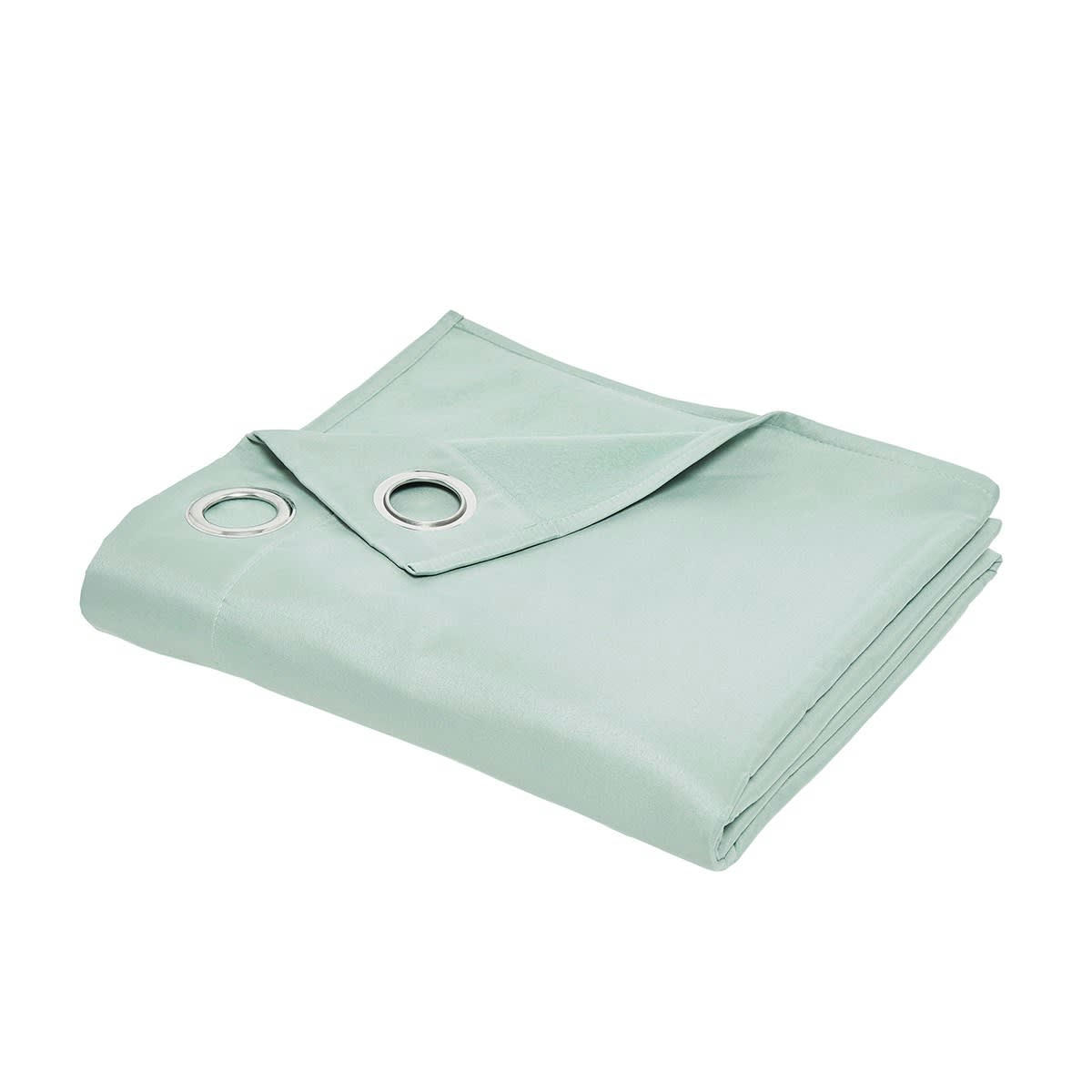 ESSENTIAL - Rideau isolant à oeillets uni en Polyester Vert 140x240 cm