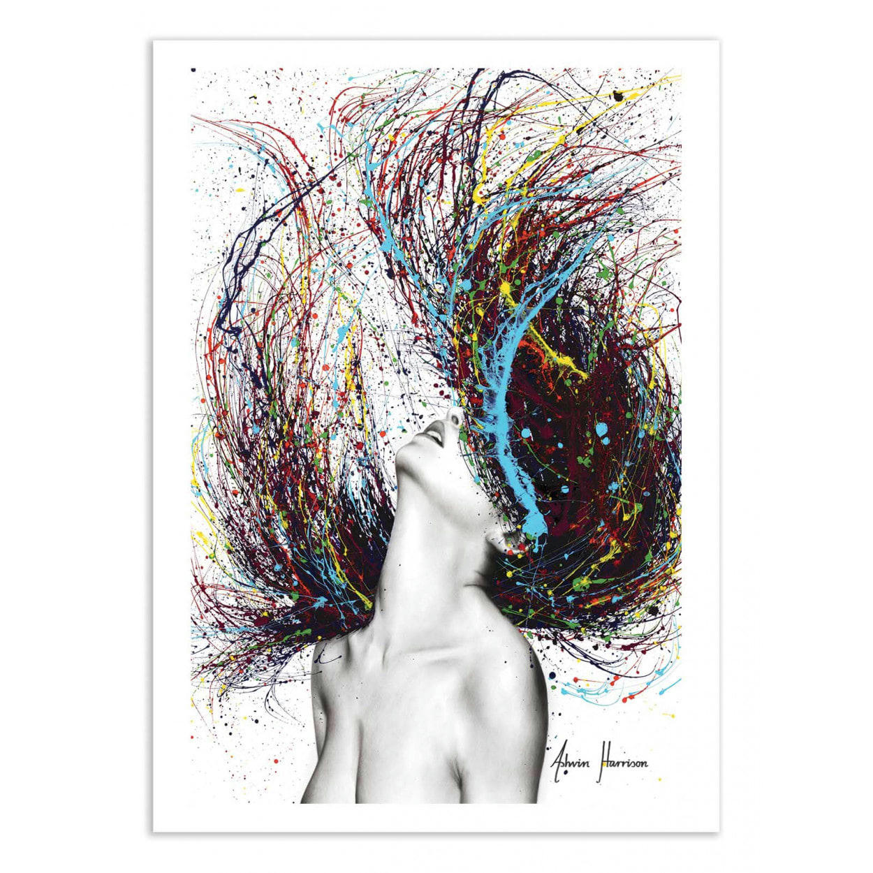 ASHVIN HARRISON - EXCITE - ASHVIN HARRISON - Affiche d'art 30 x 40 cm