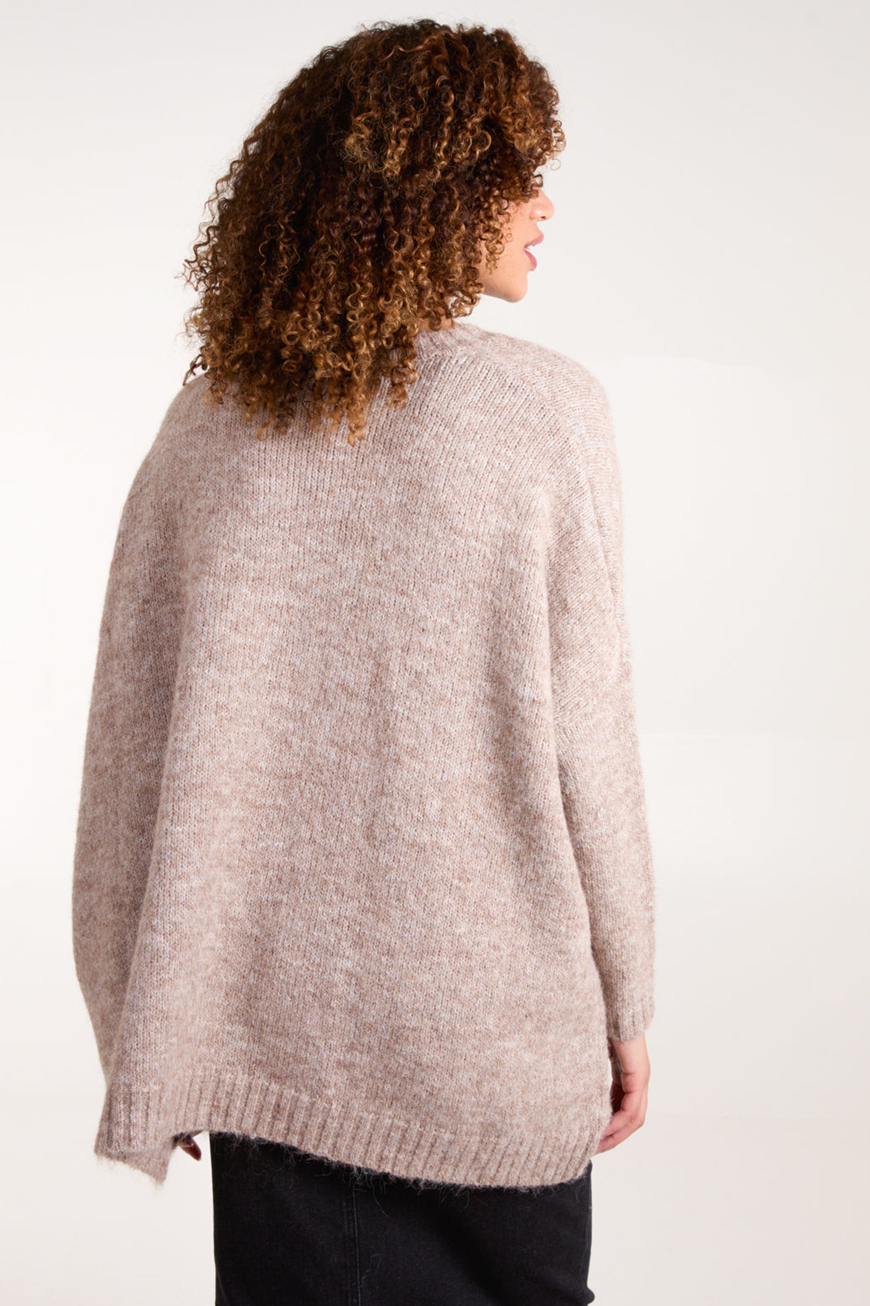 Blue Vanilla Light Brown Round Neck Jumper