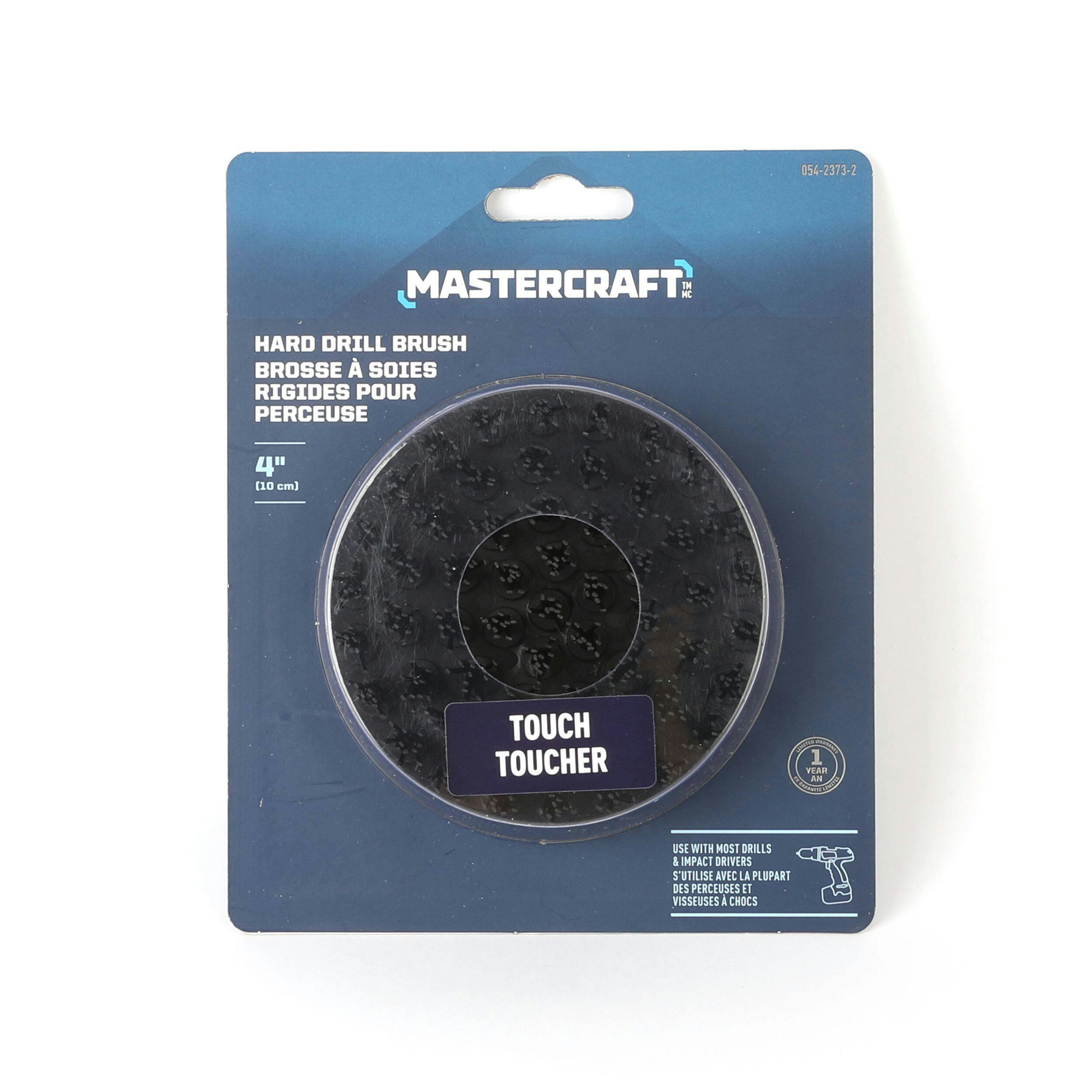 Mastercraft Impact-Ready Round Bristle Drill Brush, Hard, 4-in