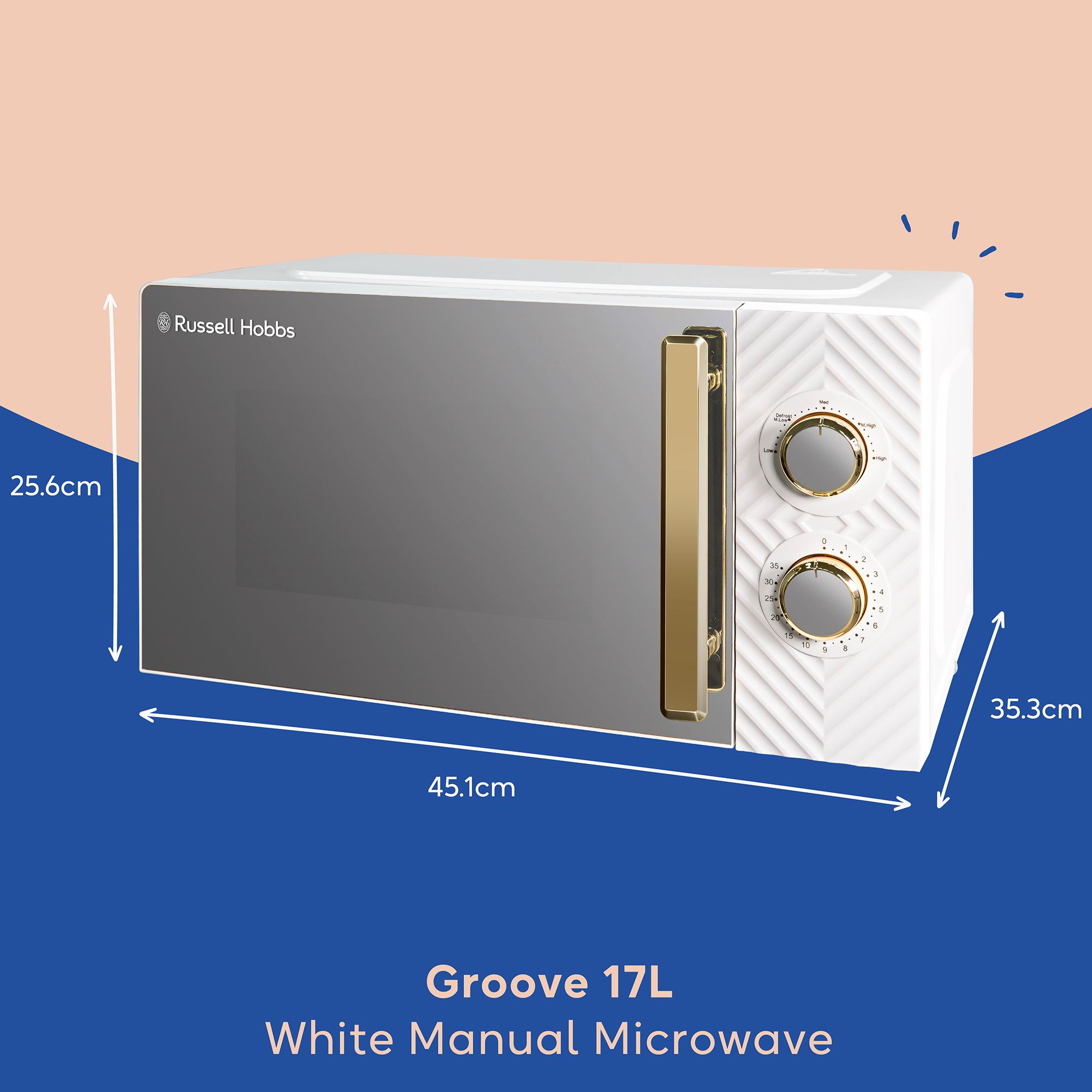 Russell Hobbs Manual Groove Microwave 17 Litres 700W RHMM723