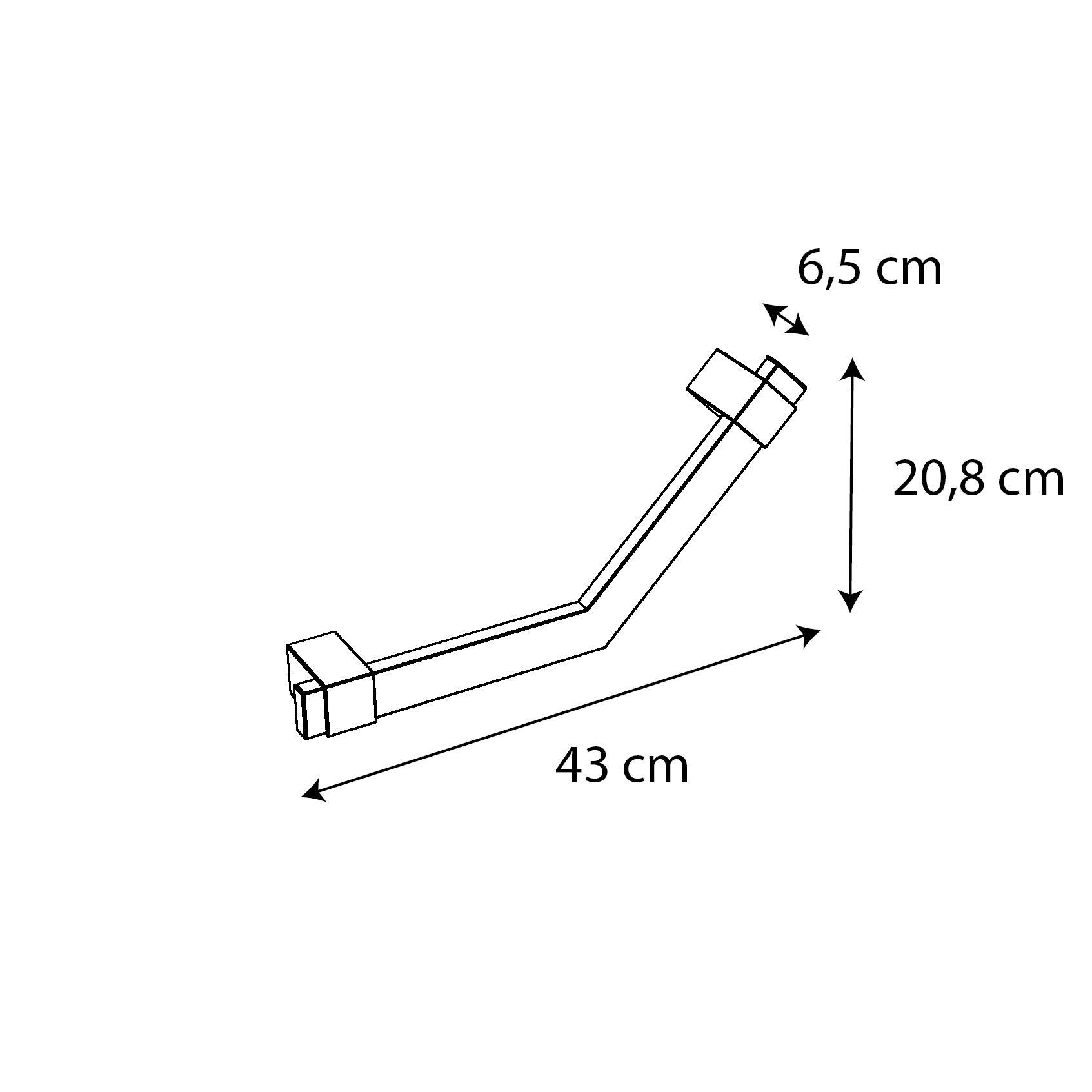LOFT-GAME - Poignée PMR coudée  Acier inoxydable  Blanc  à fixer au mur