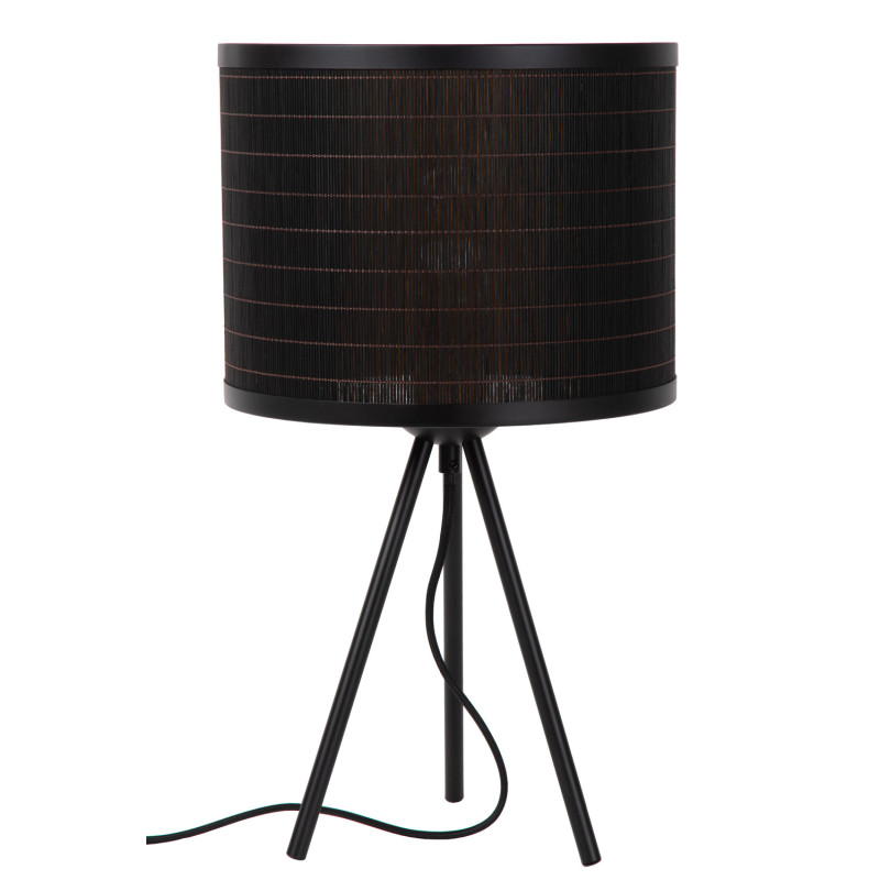 Lampe de table Tagalog noire Ø 26 cm E27 40 W LUCIDE