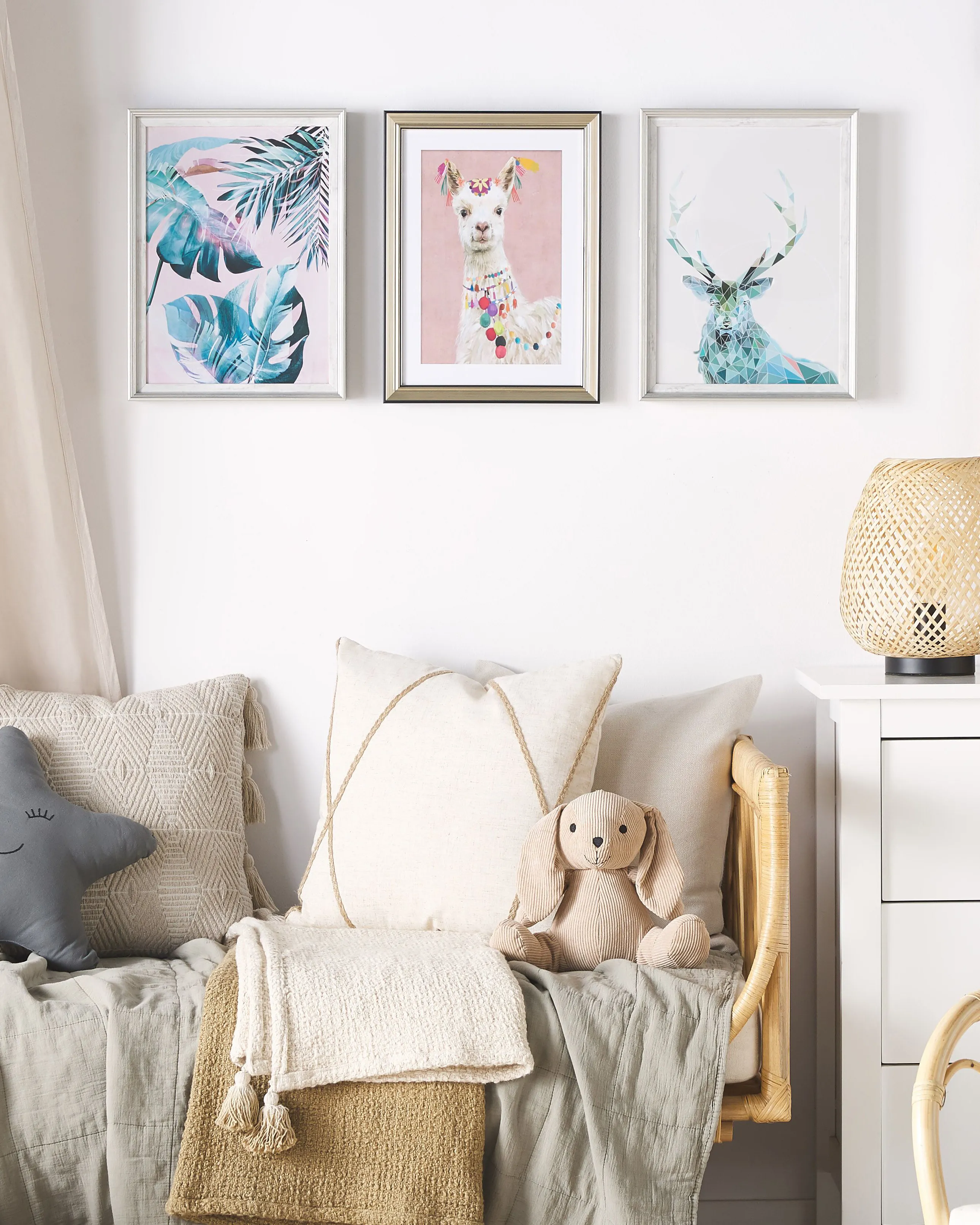 Framed Wall Print KAYES Animal Motif 30 x 40 cm Blue
