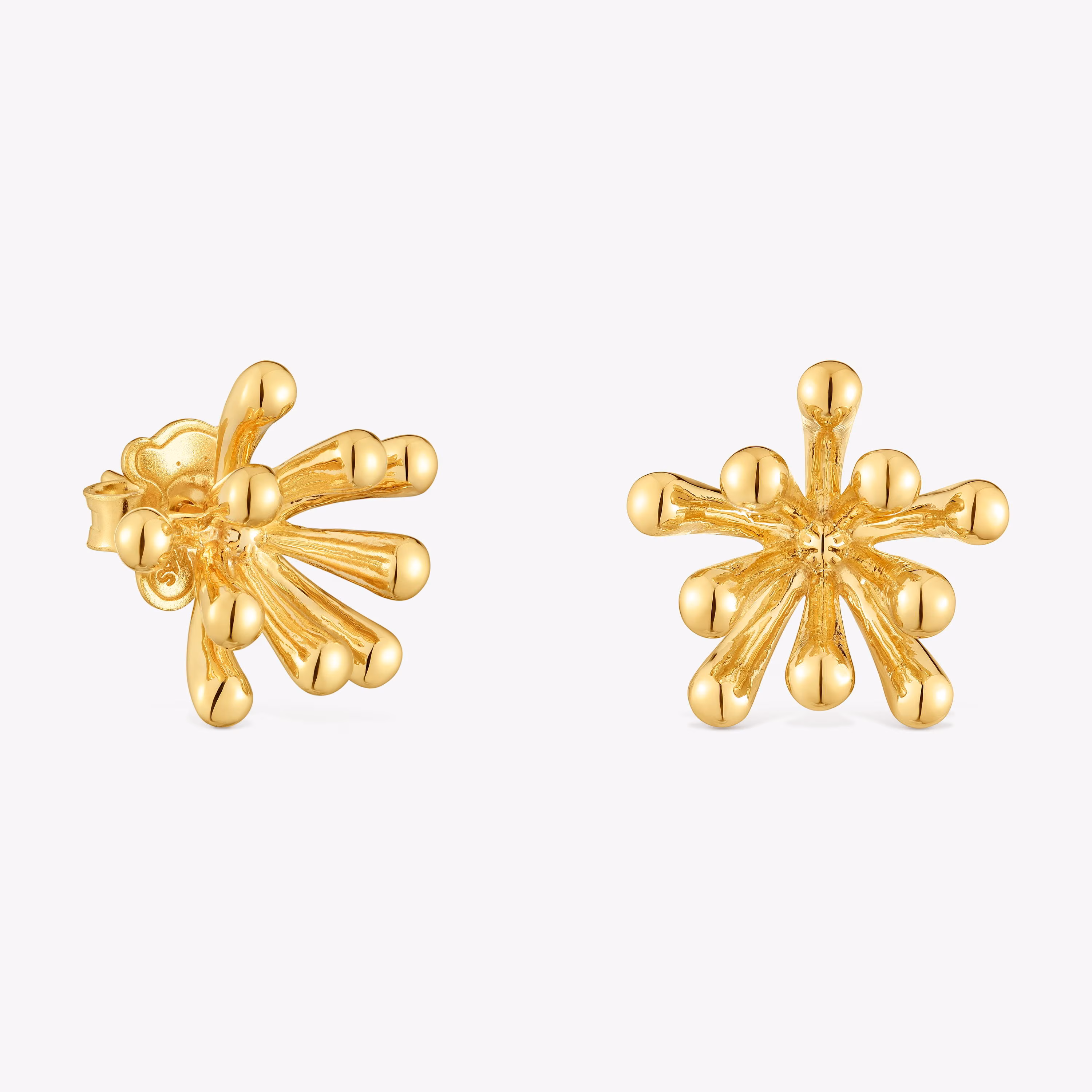 Pendientes con baño de oro 18 kt sobre plata 17 mm TOUS Garden