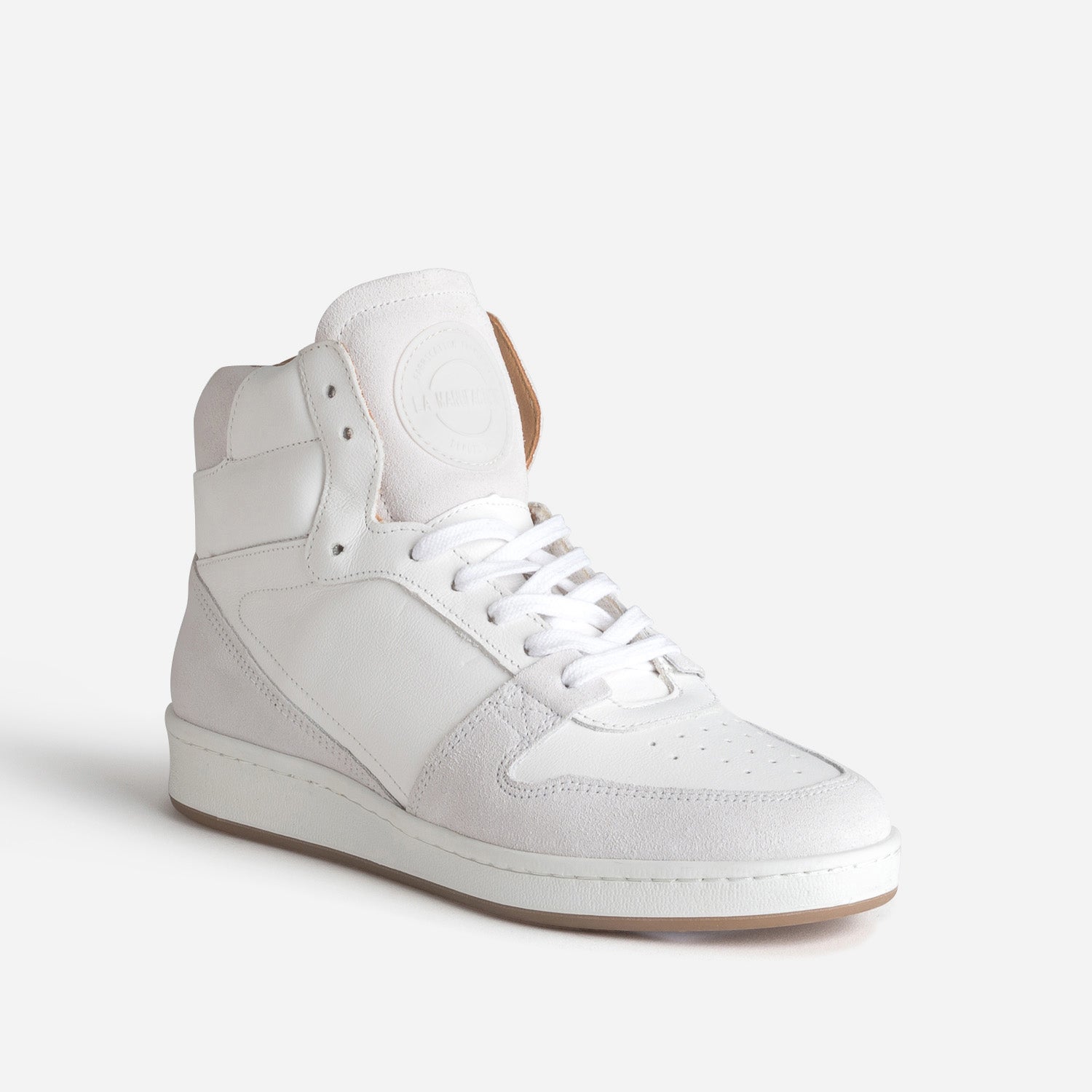 Basket LA MANUFACTURE blanche cuir