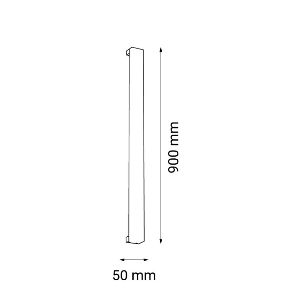 Kinkiet HOSOczarny LED 2x18W 2354lm wym:90x5x5cm IP20 Shilo
