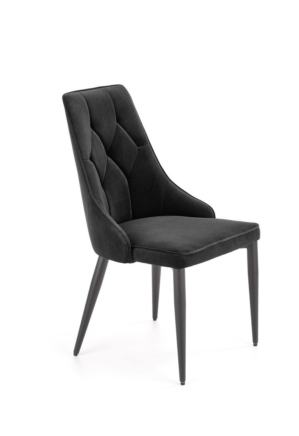 Krzesło tapicerowane K365 VELVET czarne