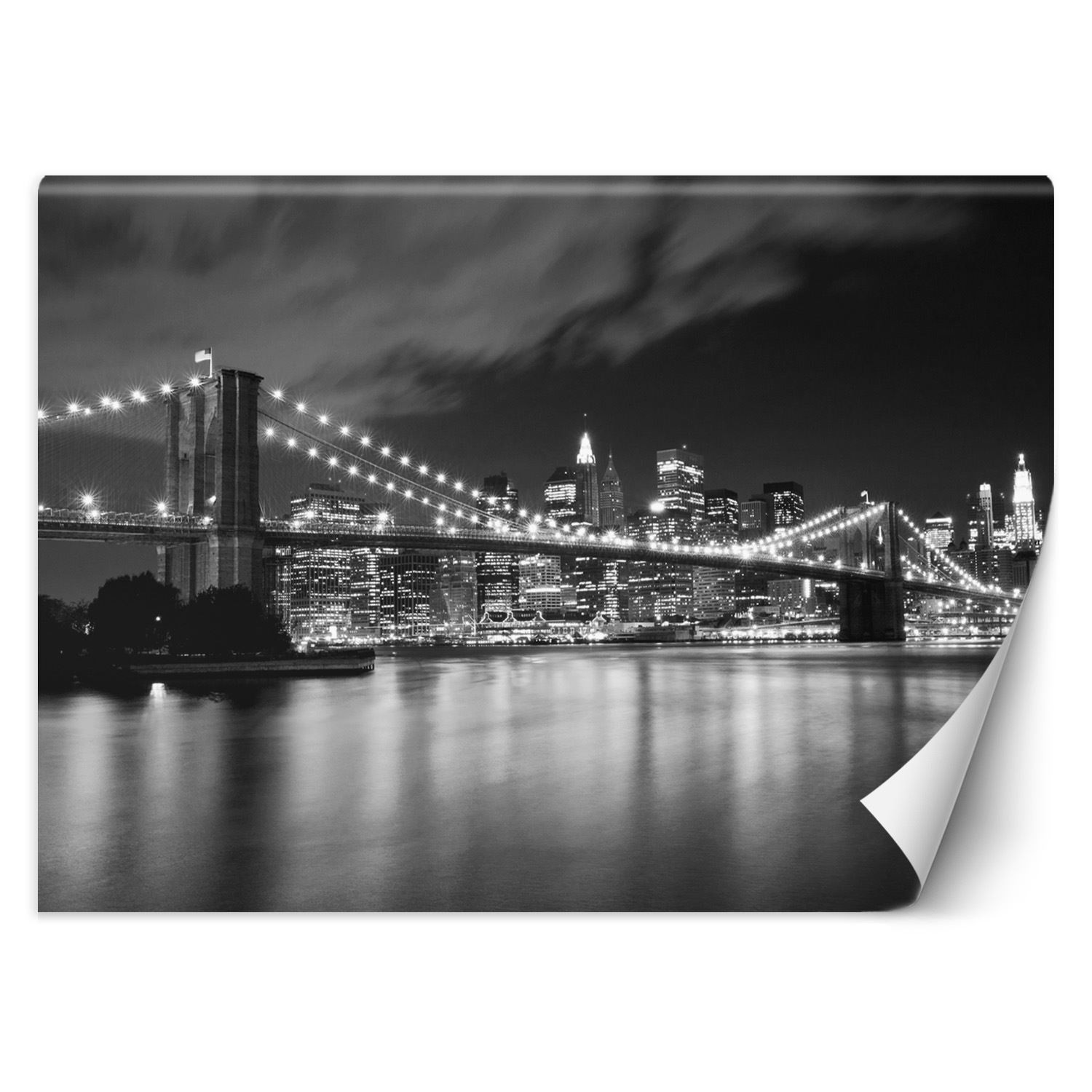 Feeby Fototapeta, Most Brookliński nocą Nowy Jork 150x105
