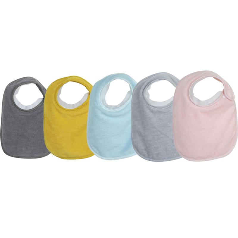 - Lot de 5 petits bavoirs à velcro Bib'up