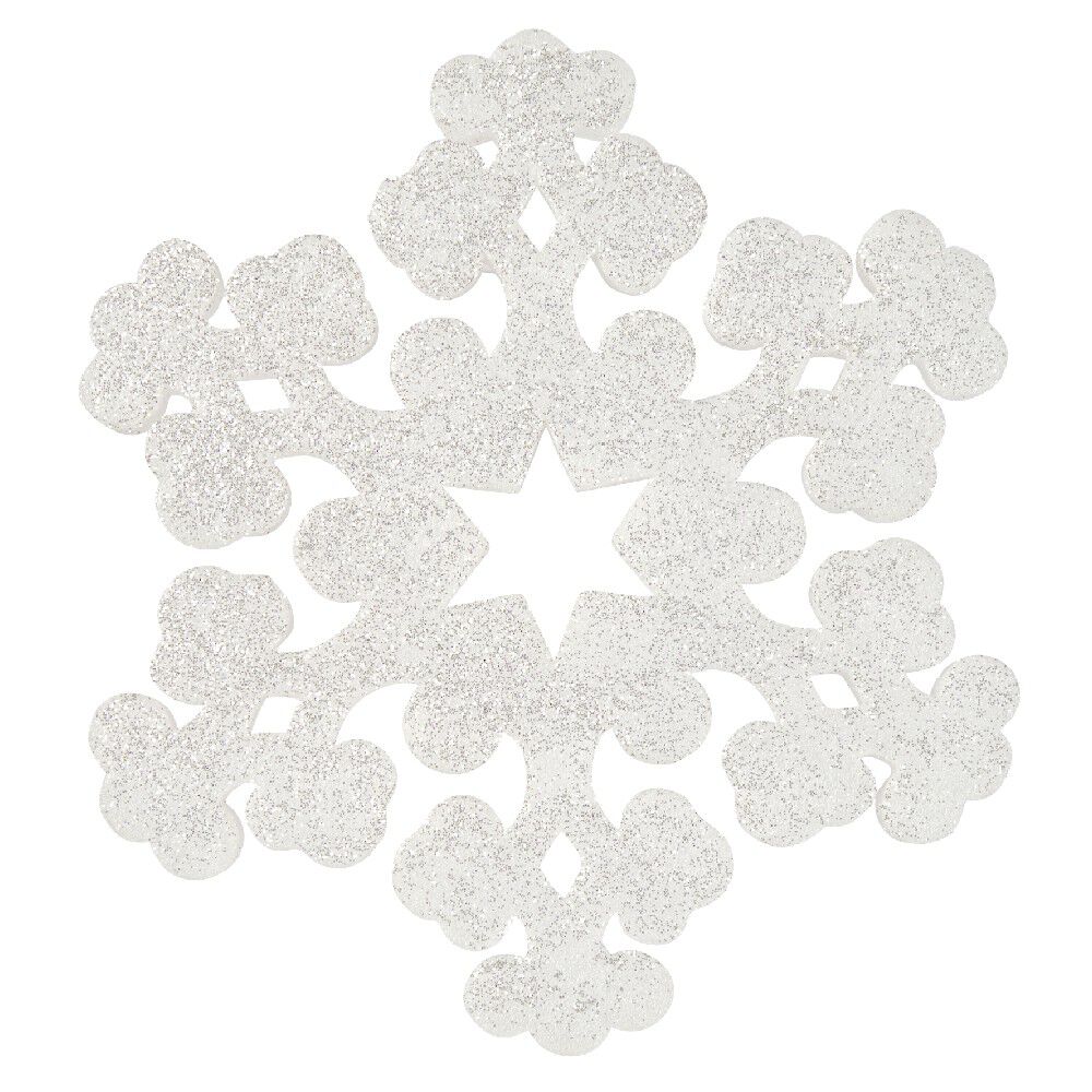 Flocon de No&euml;l blanc à suspendre
