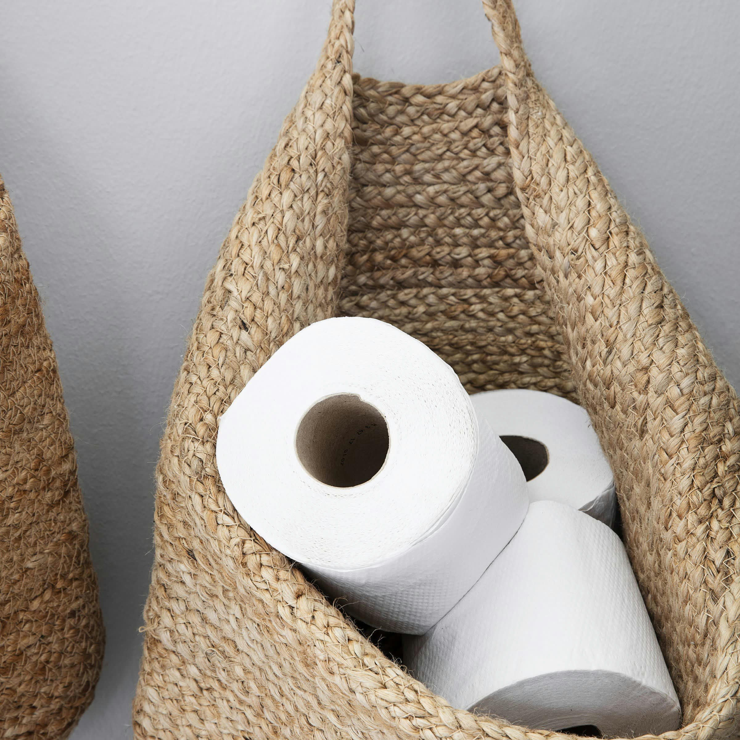 MIRA - Panier en fibre naturelles beige