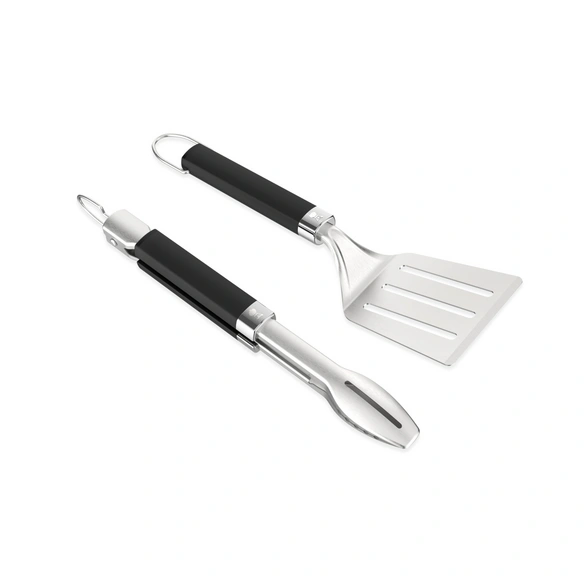 Grillbesteck, 2 Stück, edelstahlfarben