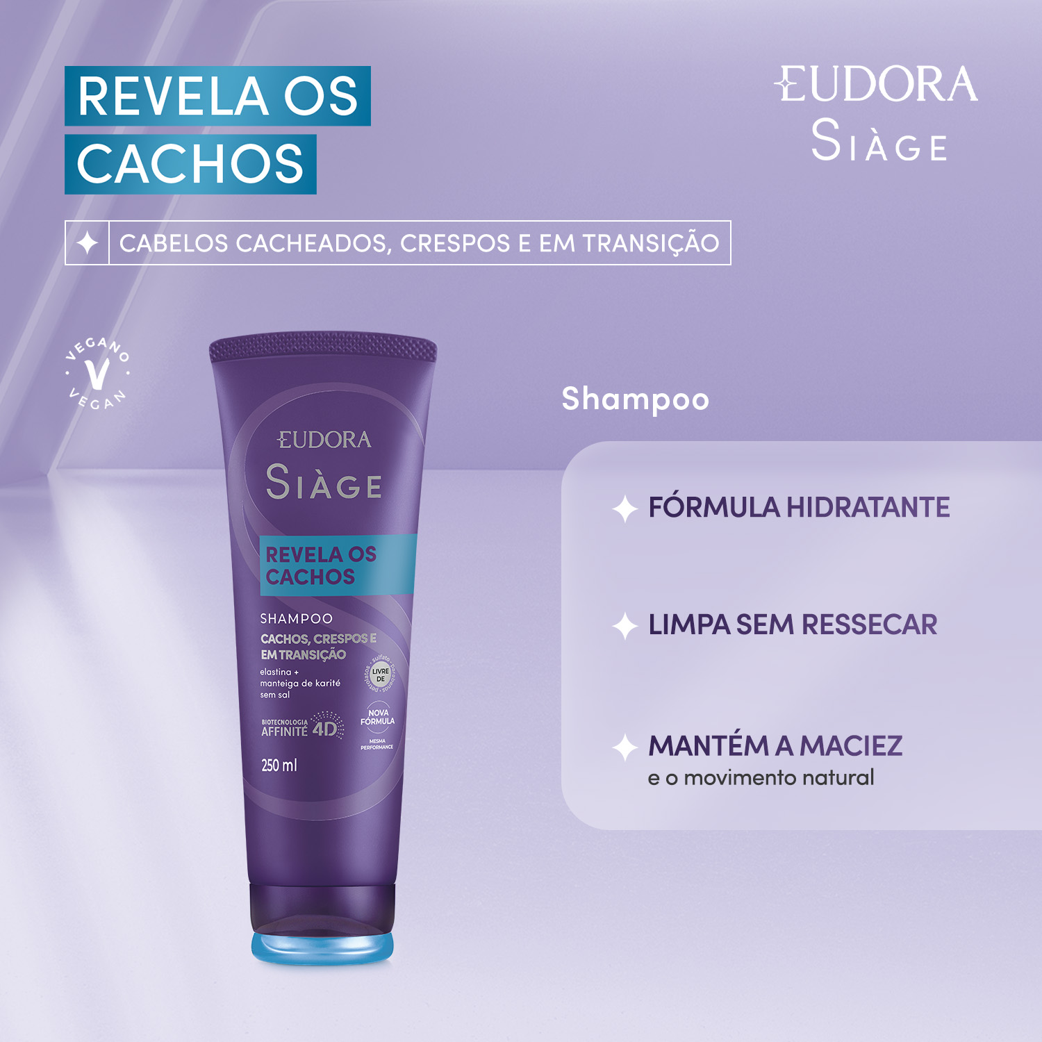 Eudora Siàge Revela os Cachos               - Shampoo 250ml