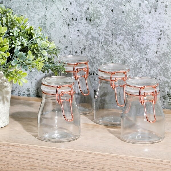Gibson Home Treasure Trove Mini 3.8oz Glass Storage Jar Set - 3.8 Ounce