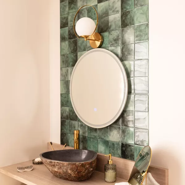 Kinkiet złoto-biały Florencia 1xE27x40W wym:31x25x20cm IP44 Abruzzo