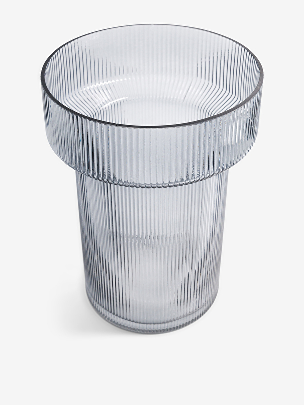 Vase strie gris xl gris