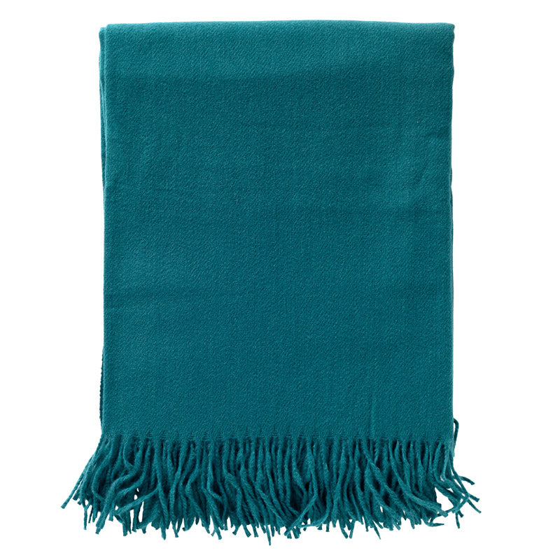 JOSE - plaid 140x180 cm - lichtgewicht - natuurlijke look - Deep Lake - blauw