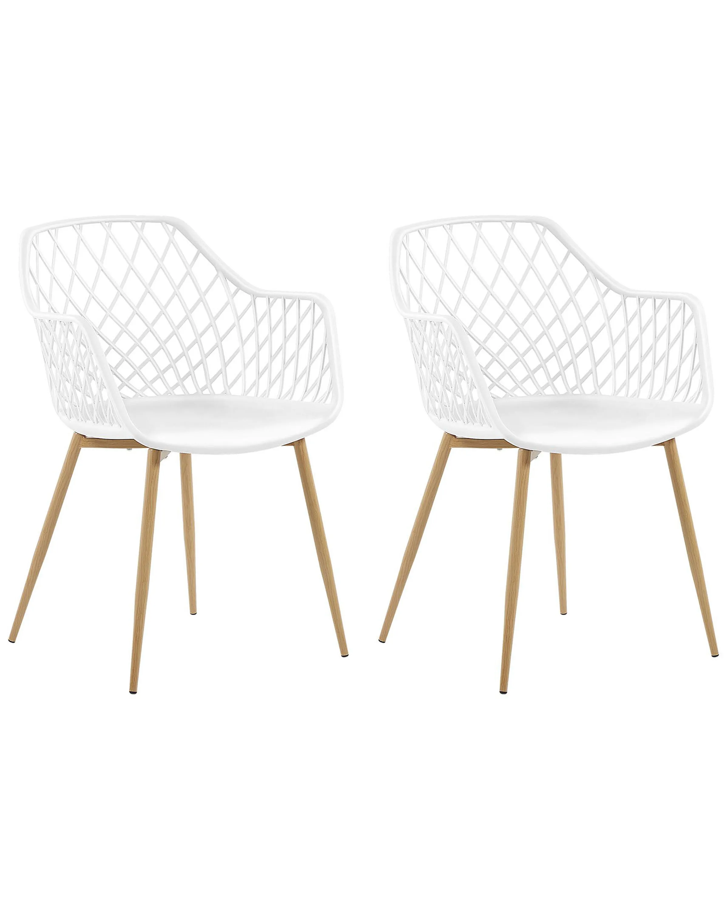 Set of 2 Dining Chairs NASHUA White