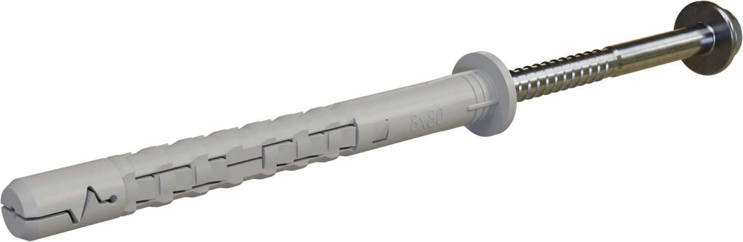 Kołek rozporowy ramowy do różnych podłoży TXK koszulka: ø8x60mm , wkręt: ø5,5x65mm STALCO PERFECT TXK - 8X60