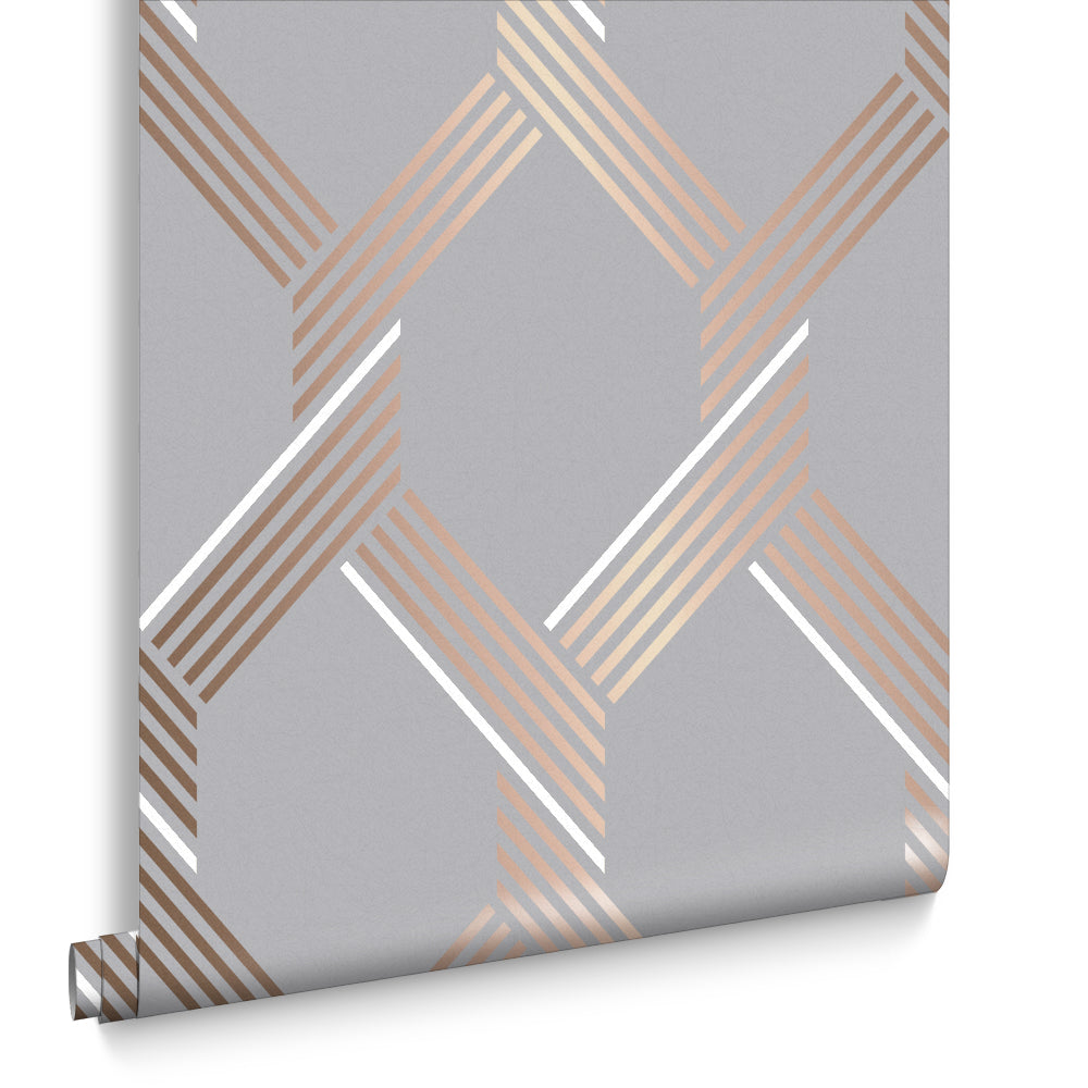 Graham & Brown Vliesbehang - Vector Rose Gold - 10mx52cm