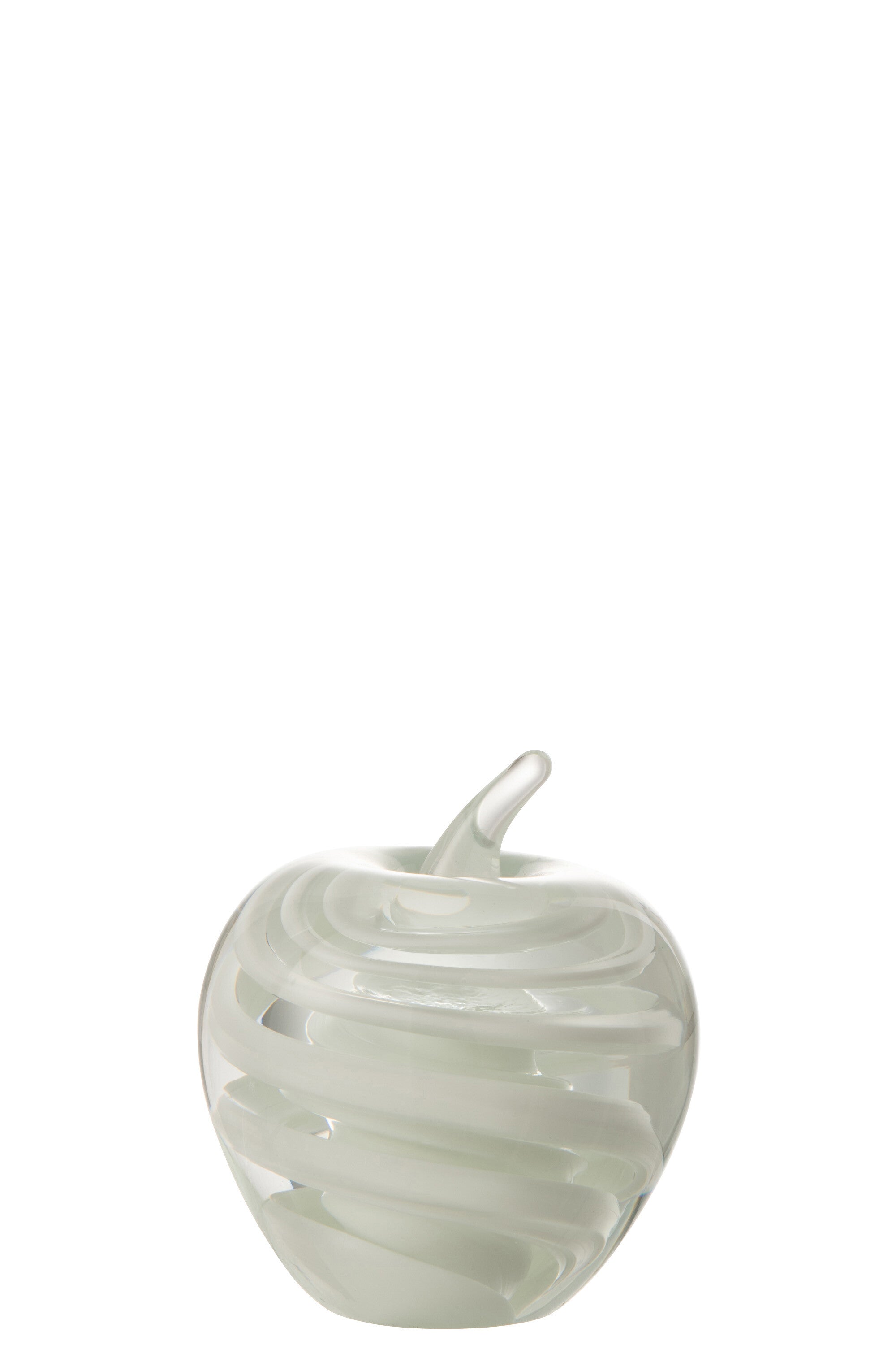 J-Line presse-papier Appel - glas - wit - small
