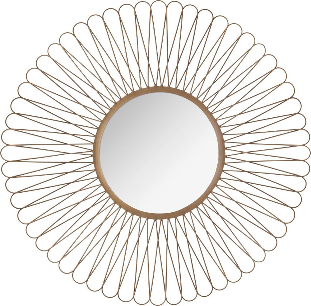 Espelho decorativo SOL castanho em metal 76cm