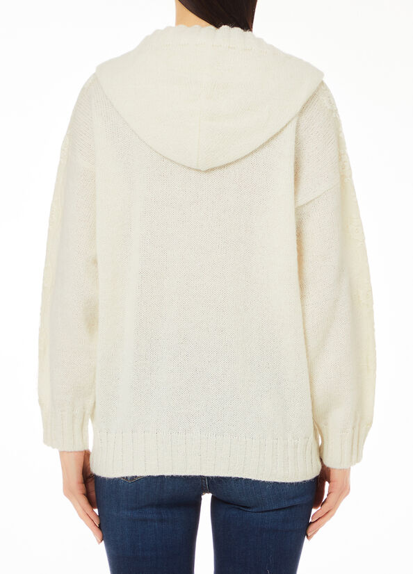Maglia in misto lana con cappuccio