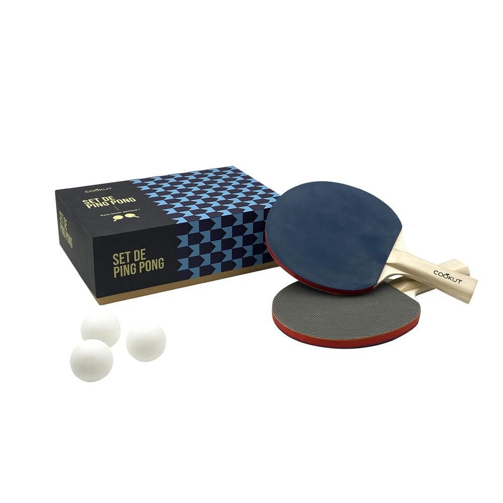- Set de ping pong nomade cookut bois bleu