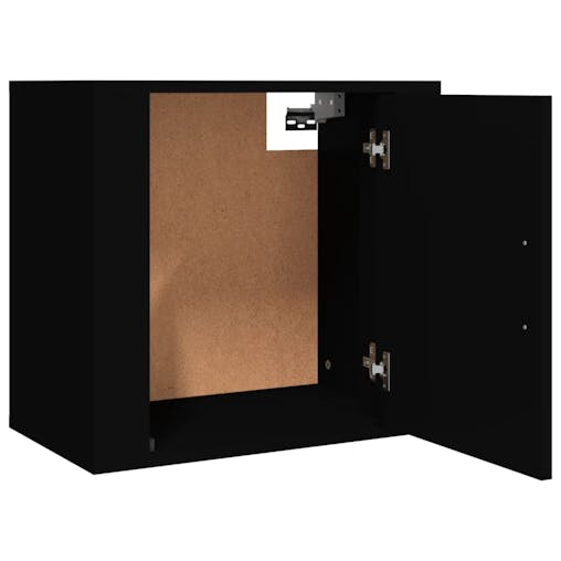 NNEVL Wall-mounted Bedside Cabinet Black 50x30x47 cm