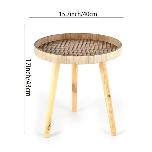 NNETM Add a touch of nature to your bedroom with this space-saving rattan nightstand