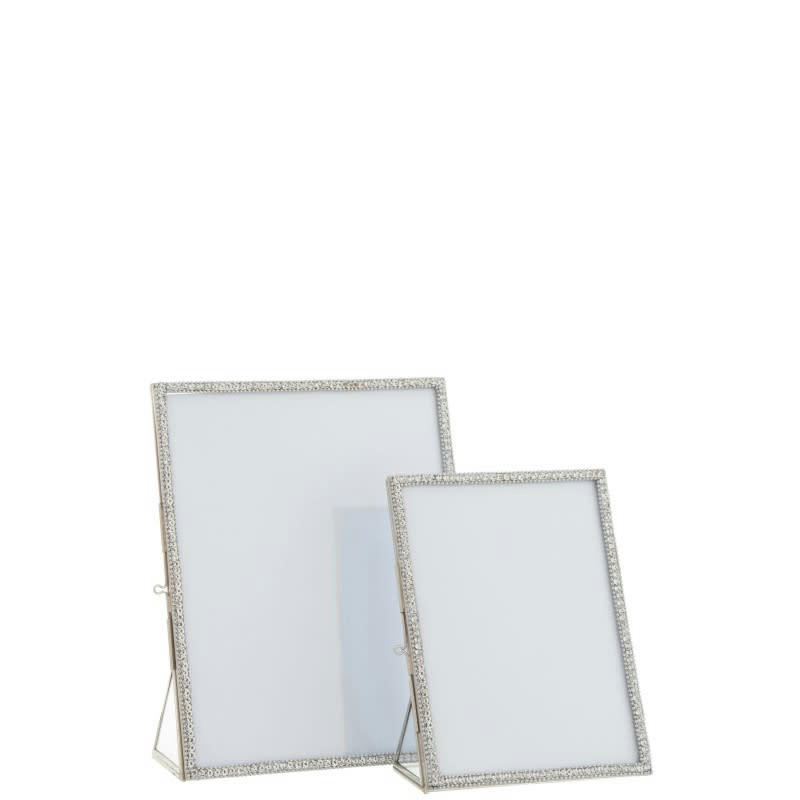 BIJOU - Cadre photo métal et verre argent 20x25,5cm