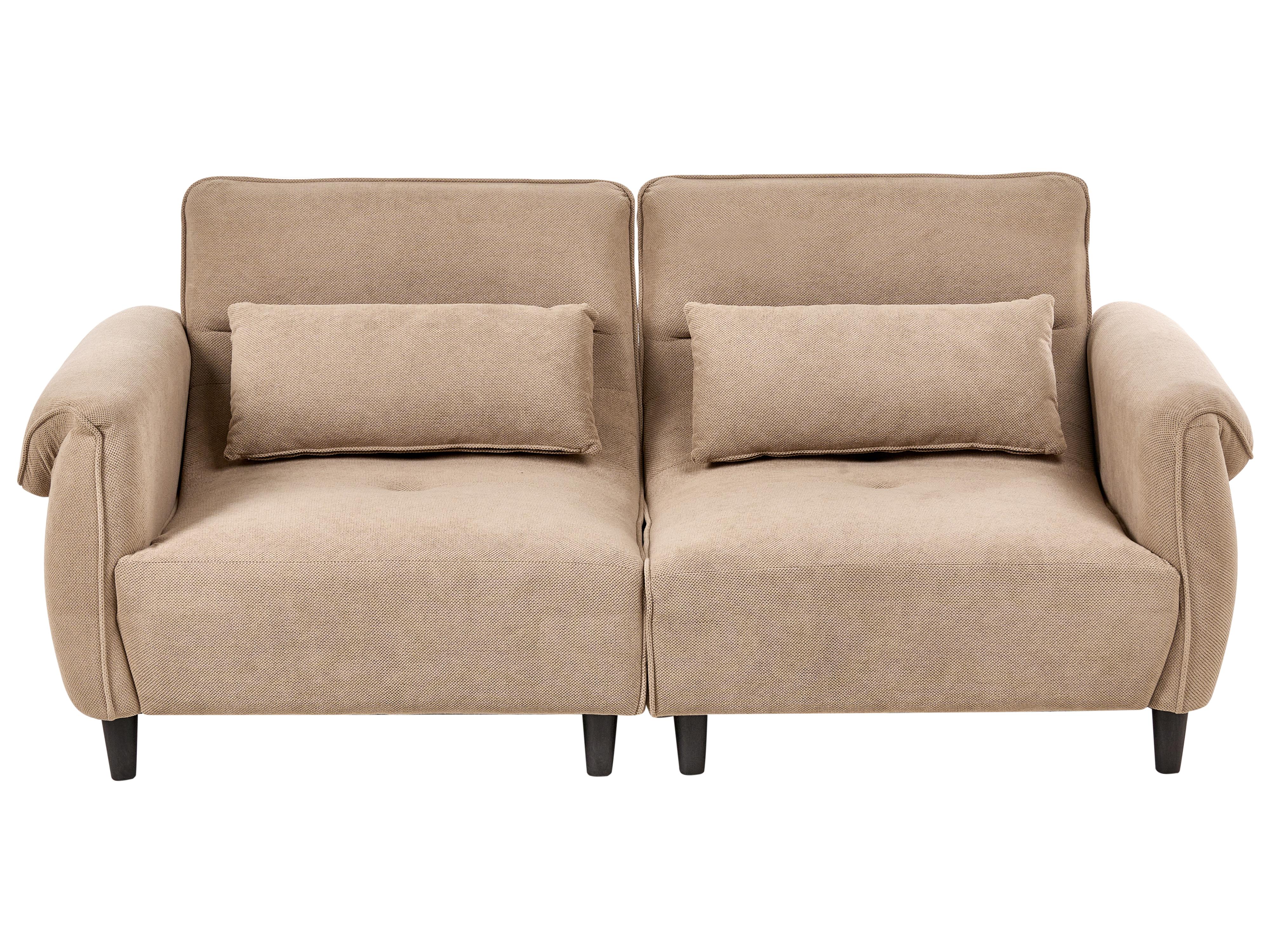 Sofa 3 Seater WETLAN Fabric Light Brown