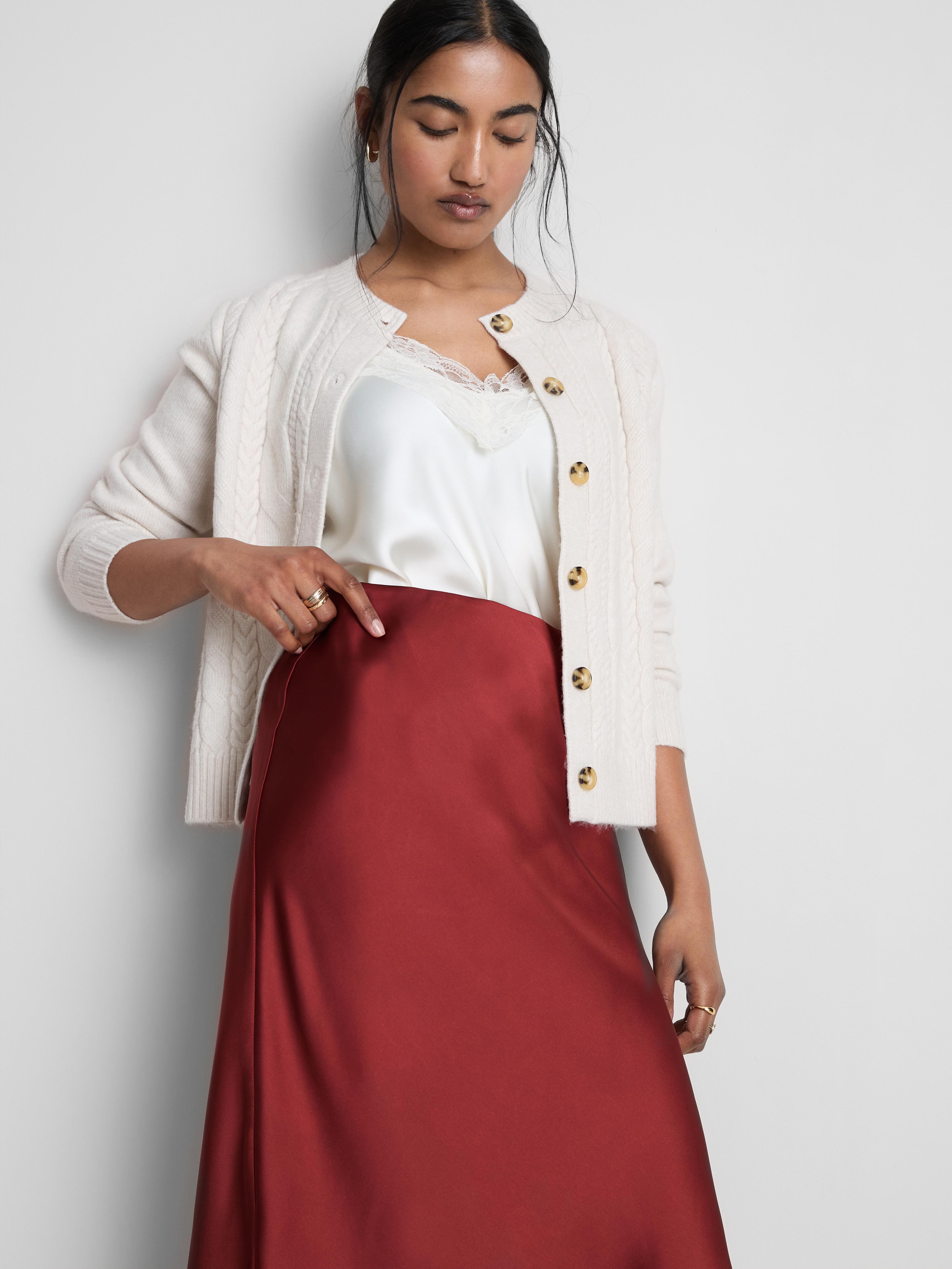 Cable Knit Crewneck Cardigan